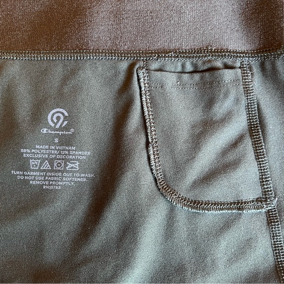 Champion (c9) Green and Gold Leggings. Size S. Super thick elastic waist. - Picture 6 of 7